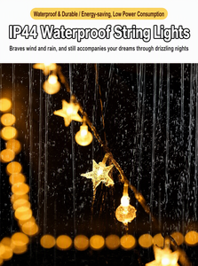 Luces de Cortina en Cascada, Luces LED de Exterior, Luces de Hielo Estrelladas, Lámpara de Cortina Ambiental Impermeable, Guirnalda Decorativa de Luces de Hadas - Product Image 4