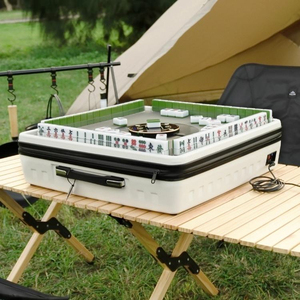 Portable Mini Automatic Mahjong <b>Table</b> Ultra-Light Silent Motor Fast 4 Players Home Outdoor Entertainment MJZ001 8-Player Design - Product Image 1