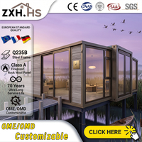 Maison portable extensible à 3 chambres - Maisons miniatures de 40 pieds prêtes à être expédiées, design modulaire préfabriqué moderne et finitions de luxe