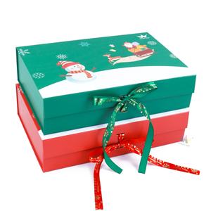 Wholesale Geschenkbox <b>Christmas</b> Present <b>Box</b> Boite Cadeau Emballage Noel Custom <b>Christmas</b> Packaging Gift <b>Box</b> With Ribbon - Product Image 1