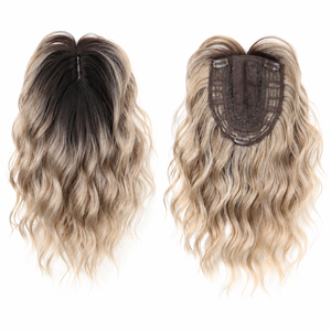 Extensiones de Cabello con Clip Efecto Ondas de Agua, <span class=keywords><strong>Postizo</strong></span> de Color Degradado para Cubrir Canas - Product Image 1