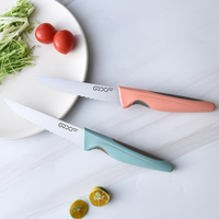 Nouveau design simple Ensemble de couteaux à steak 6 pièces avec manche en plastique coloré