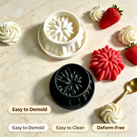 Moule en silicone 3D en forme de fleur de qualité alimentaire Candyer, moule à gâteau mousse en forme de feu d'artifice, moule de cuisson DIY pour bougies et résine faites maison