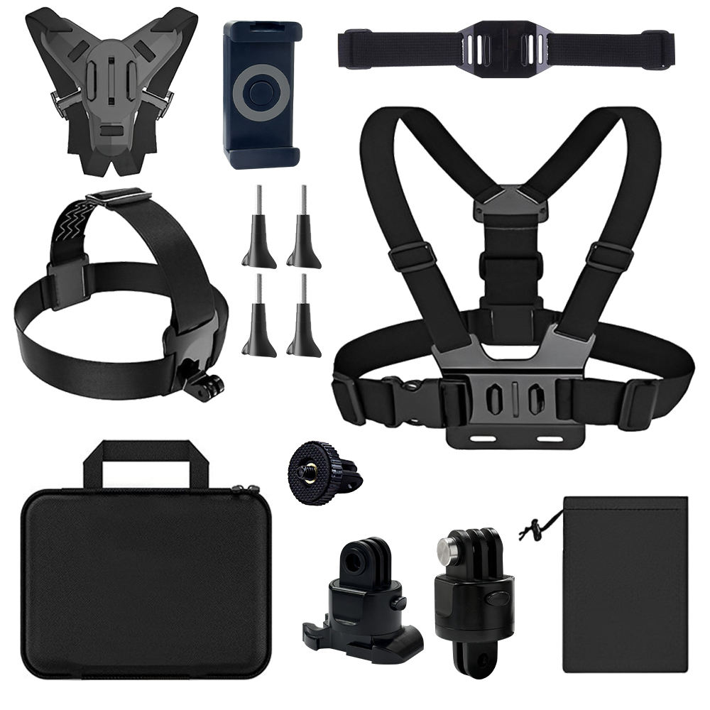 Hongdak for gopro Accessories Bundle 14 in 1 Outdoor Waterproof Housing Screen for Go Pro