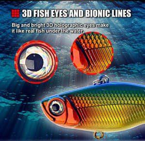 Usine personnalisée 65mm 13g plastique dur ABS VIB <span class=keywords><strong>leurre</strong></span> pivotant coulant toutes gammes pour la pêche en rivière lac ruisseau - Product Image 4