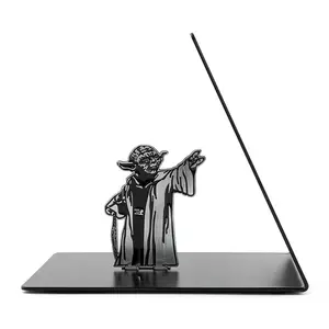 โลหะBookendของขวัญสร้างสรรค์Yoda Bookends Mandalorianเดสก์ท็อปการจัดเก็บตกแต่ง