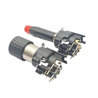 Prise XLR pour microphone, prise jack 6,35 mm femelle, prise pour haut-parleur 6,5 mm, pied coudé