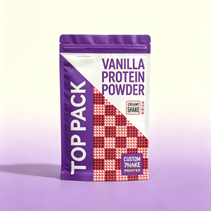 Bolsa con Cierre de Fondo Plano VMPET Personalizada OEM con Bajo MOQ, Resistente a la Humedad y al Olor, para Envasado de Avena, Harina, Granos, Proteína en Polvo y Alimentos para el Desayuno - Product Image 3
