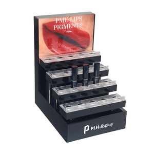 Premium Large-Capacity Countertop Lipgloss Display Stand With Built-In Soft LED Lighting Cosmetics Lipstick Display Rack - Product Image 1