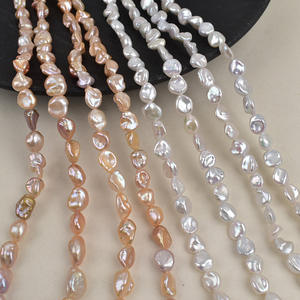 Collier en argent bleu d'eau douce naturel de qualité supérieure avec perles baroques de forme irrégulière, perles en vrac pour le bricolage - Product Image 3