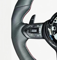 Volant sport en cuir pleine fleur pour BMW F30 F10 F32 F15 F36 F20 F22 M3 M5 E90 E39 avec palettes de changement de vitesse personnalisées