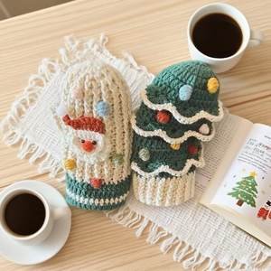 Le kit de <span class=keywords><strong>mitaines</strong></span> <span class=keywords><strong>au</strong></span> <span class=keywords><strong>crochet</strong></span> bricolage de Noël fait <span class=keywords><strong>des</strong></span> chauffe-mains sur le thème du père Noël et de l'arbre avec toutes les fournitures incluses - Product Image 6
