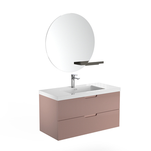 Tocador de baño flotante minimalista moderno más vendido Juego de tocador de fregadero de 900mm para el hogar para el baño Hotel Villa o apartamento - Product Image 1