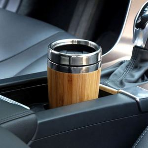 Bouteille en bambou et acier inoxydable, tasse à café isolée, gobelet de voyage en bambou, tasse à thé écologique - Product Image 6