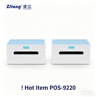 Imprimante d'étiquettes thermiques directes ZJ POS9220, imprimante d'étiquettes autocollantes de 4 pouces, machine d'impression de rouleaux d'étiquettes, imprimante de codes-barres USB, 203 dpi, 160 mm/s
