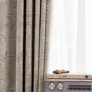 <span class=keywords><strong>Tende</strong></span> di Lusso Personalizzate per Finestre alla Francese, <span class=keywords><strong>Tende</strong></span> Oscuranti con <span class=keywords><strong>Pieghe</strong></span> <span class=keywords><strong>a</strong></span> Pizzico per Soggiorno, Tessuto Stampato in Stile Moderno - Product Image 4