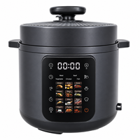 Cuisinière électrique à pression multifonctionnelle 6L 1000W en acier inoxydable avec écran numérique intelligent 15-en-1