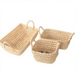 Hand-woven Eco-Friendly Multifunction Home Decor Storage <b>Basket</b> Rectangle Food Household Desktop - Product Image 3