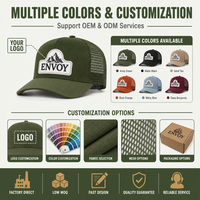Gorras Trucker Personalizadas con Logotipo, Gorra de 5 Paneles con Malla Trasera y Parche Aplicado para Hombres y Mujeres, para Actividades al Aire Libre, Camping, Trabajo, Estilo Vintage, Negro y Verde
