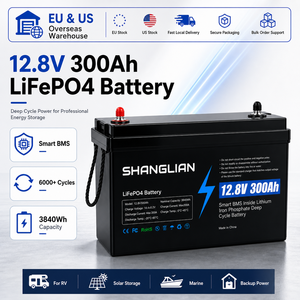 12.8V 300Ah 3840Wh LiFePO4 <b>Deep</b> <b>Cycle</b> <b>Battery</b> Smart BMS Protection for Off-Grid Energy Storage. - Product Image 1