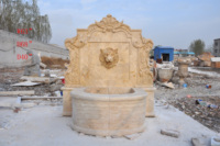 Sculpté à la main jardin décor pierre mur fontaine jardin Antique français granit marbre pierre tête de Lion fontaine mur fontaine d'eau