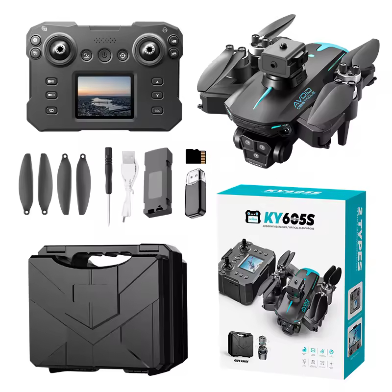 New Style MAX Drone KY605S 4KHD Camera Plastic Four Sided Obstacle Avoidance Brushless Motor Long Battery Life for Beginners RC