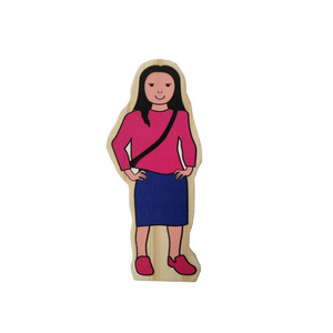 Gỗ dễ thương nhân vật đồ chơi hình búp bê vợ búp bê bức tượng nhỏ trẻ em Trò chơi giáo dục - Product Image 4