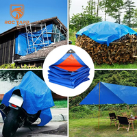 Bâche en PE tissé de qualité supérieure, anti-UV, coupe-vent, robuste, pour toiture, remorque, camping et protection agricole