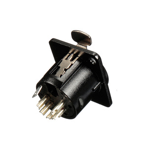 ขั้วต่อ XLR ตัวเมีย 5 พิน ชุบทอง สำหรับลำโพง แอมพลิฟายเออร์ อุปกรณ์เสียงสเตอริโอ อินเทอร์เฟซพลาสติกแบบพาสซีฟ - Product Image 1