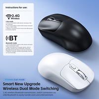 T-WOLF Q3 Mouse Nirkabel Dual-mode Portabel Mini Mouse Isi Ulang untuk Kantor Bisnis Mouse Nirkabel untuk Laptop Desktop