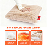 Almohada Eléctrica USB con Diseño Tejido, Tres Ajustes de Temperatura, Relleno 100% Algodón, Lavable, para Hogar u Hotel