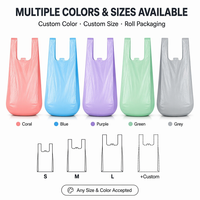 Sac poubelle T-shirt robuste avec cordon de serrage, sac de collecte des déchets anti-fuite pour cuisine, usage domestique et commercial, vente en gros, en PEHD