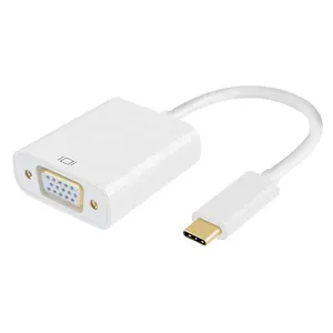 Adaptor USB-C ke VGA kompatibel dengan MacBook Pro, Chromebook Pixel, XPS 13, Surface Book 2 dan banyak lagi