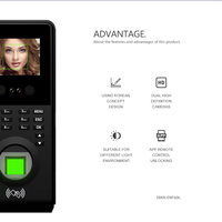 Machine de présence faciale RS485 WIFI WEB Contrôle d'accès biométrique de la machine de présence