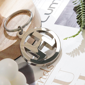 <span class=keywords><strong>Porte</strong></span>-clés en métal personnalisé avec logo d'usine, lettres 3D polies, <span class=keywords><strong>porte</strong></span>-clés promotionnel, souvenir - Product Image 1