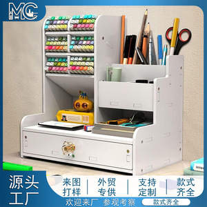 Desktop Pen Holder Storage Rack 28x15x30cm Multi Layer Organizer For Stationery Office Desk <b>Drawer</b> Style - Product Image 5