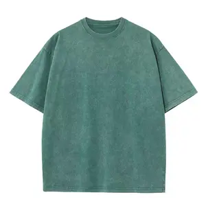 Men T-shirt Plus Size Men's T-shirts Retro Washed Short Sleeve Round Collar Unisex Men's Cotton T-shirt