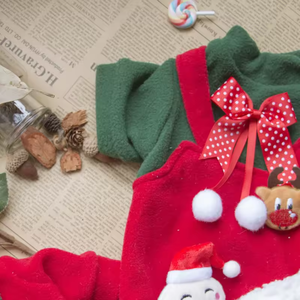 Pakaian natal anjing 2024 anjing lucu pakaian hewan peliharaan mewah anak anjing tebal rompi salju hewan peliharaan bulu polar pakaian mewah Natal - Product Image 5