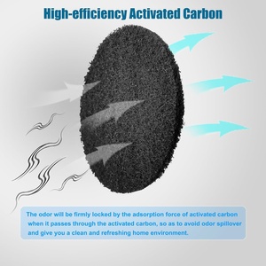 Woxin filter arang pengganti bulat 6.7 inci, untuk kontrol bau tempat sampah meja rumah - Product Image 2