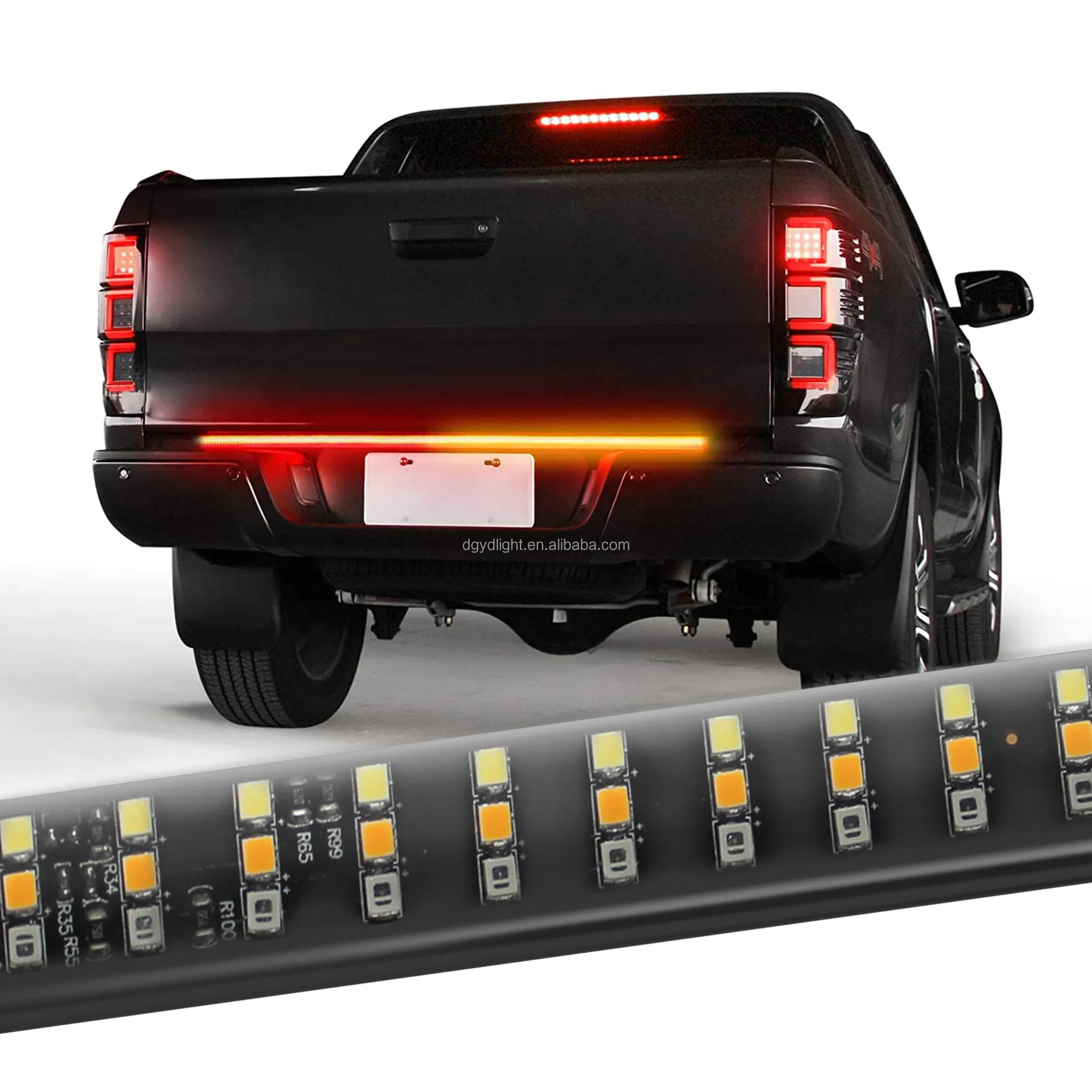 Triple Row LED Truck 6 Functions Running Turn Signal Rear Brake Switchback Trailer Tail Light