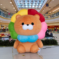 Mascotte gonflable ours lumineux de dessin animé, design personnalisé 360°, imperméable, durable, certifiée CE, animaux publicitaires pour événements extérieurs