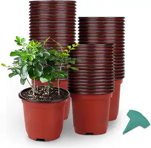 Pot de fleurs en plastique pour la maison et le jardin, bac à plantes, différentes tailles, pour pépinière
