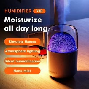 Moule pour humidificateur USB créatif en forme <span class=keywords><strong>de</strong></span> volcan, diffuseur d'aromathérapie avec brume réglable <span class=keywords><strong>et</strong></span> veilleuse LED pour chambre <span class=keywords><strong>et</strong></span> bureau - Product Image 4