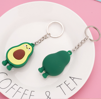 Aguacate Pvc Sleutelhanger 3D Fruit Avocado Sleutelhanger Sleutel Tas Auto Hangers Relatiegeschenken