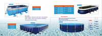 Piscine à cadre métallique en bâche PVC 0,9 mm, durable et personnalisable, vente en gros par l'usine de Shanghai