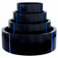 Tuyau de drainage en polyéthylène vierge de qualité PE100 DN180mm PN1.25Mpa pour les eaux usées, haute pression, durable, écologique, fusion à chaud
