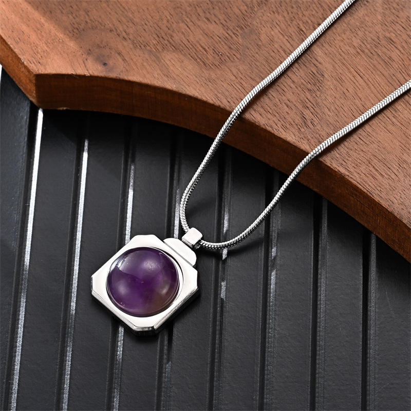 Collier à pendentif améthyste