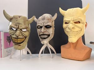 قناع لاتكس جديد مضحك كامل الوجه لسان طويل فتح الفم الأكل الشيطان الوحش الرعب الدعائم قناع تنكر مخيف - Product Image 5