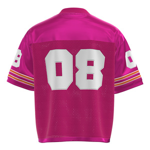 Maillot de football américain style HEALY, rétro, à rayures, en maille respirante, haute performance, avec blocs de couleur personnalisés, pour le football - Product Image 3