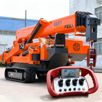 Grue sur chenilles Doman 12v/24v avec télécommande sans fil et joysticks, IP65 anti-choc, CE FCC